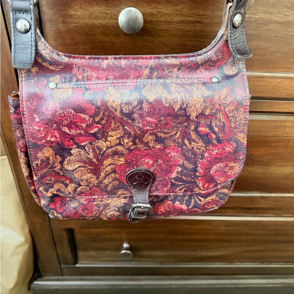Floral Patterned Patricia Nash Leather Shoulder Bag - Picture 3 of 7